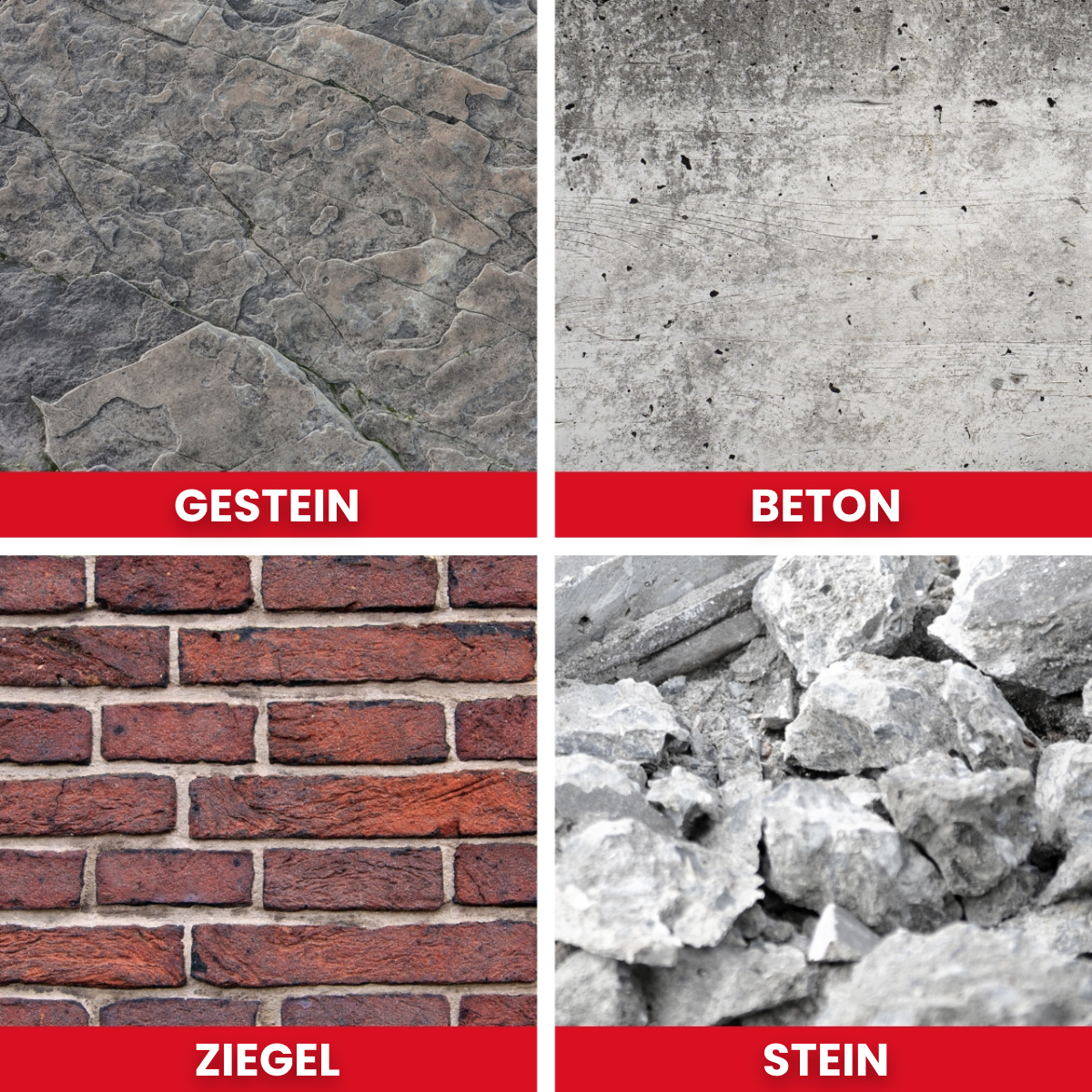 Drill bit set 5 pieces 600mm