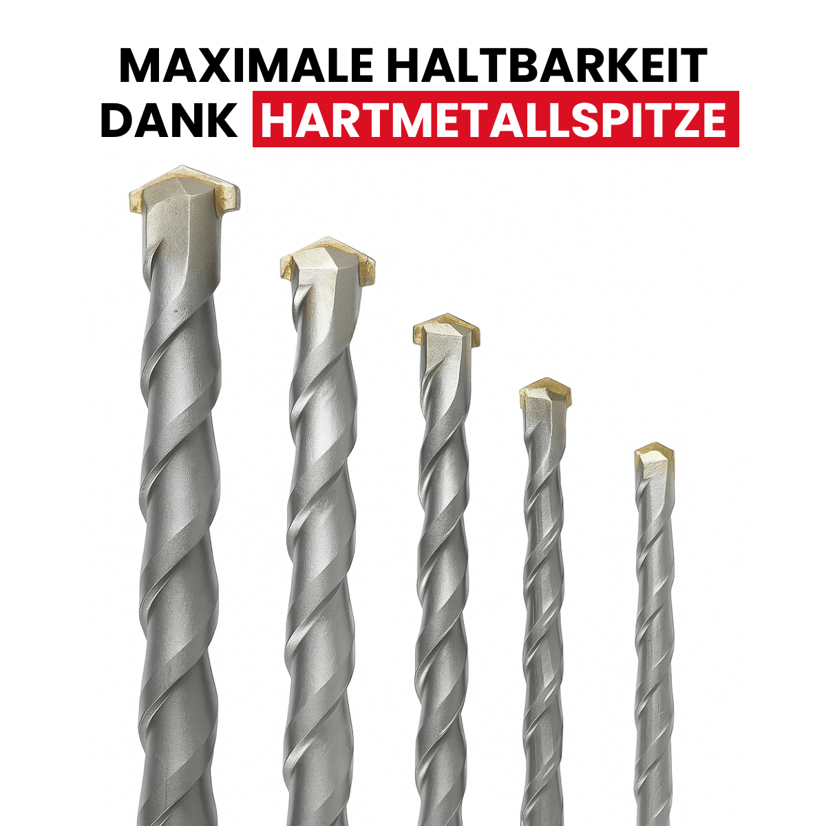 Drill bit set 5 pieces 600mm