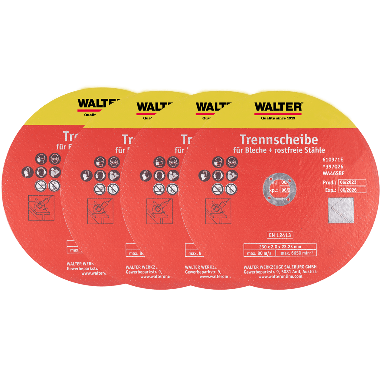WALTER Trennscheiben Set 4 - tlg.