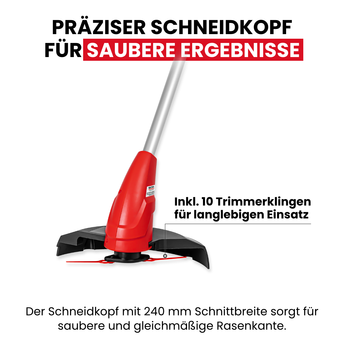 Akku-Rasentrimmer 12 V mit 2 Akkus