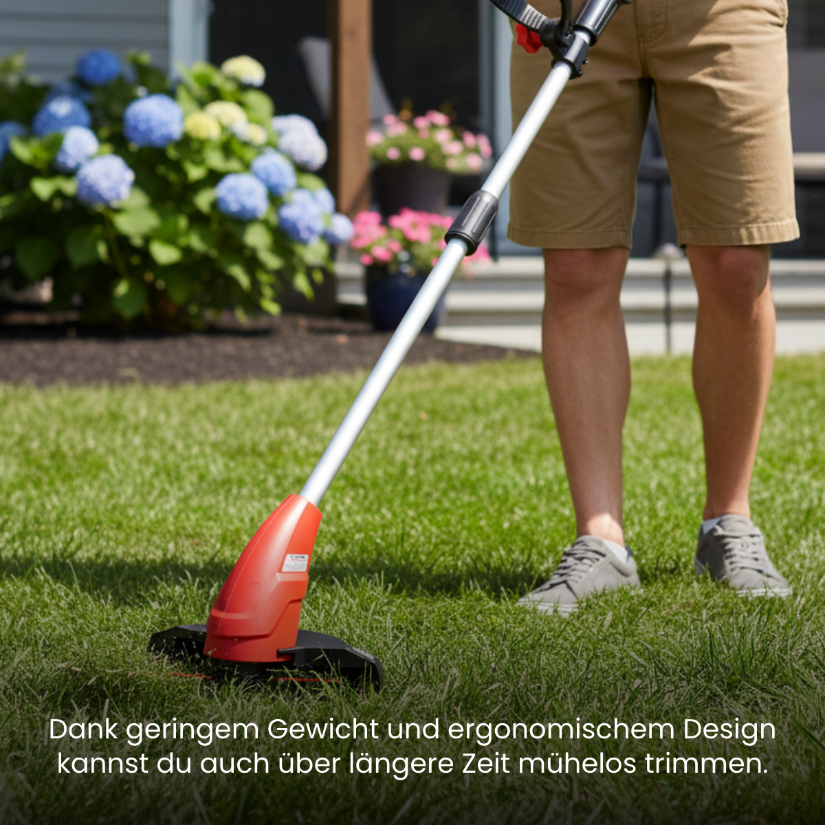Akku-Rasentrimmer 12 V mit 2 Akkus