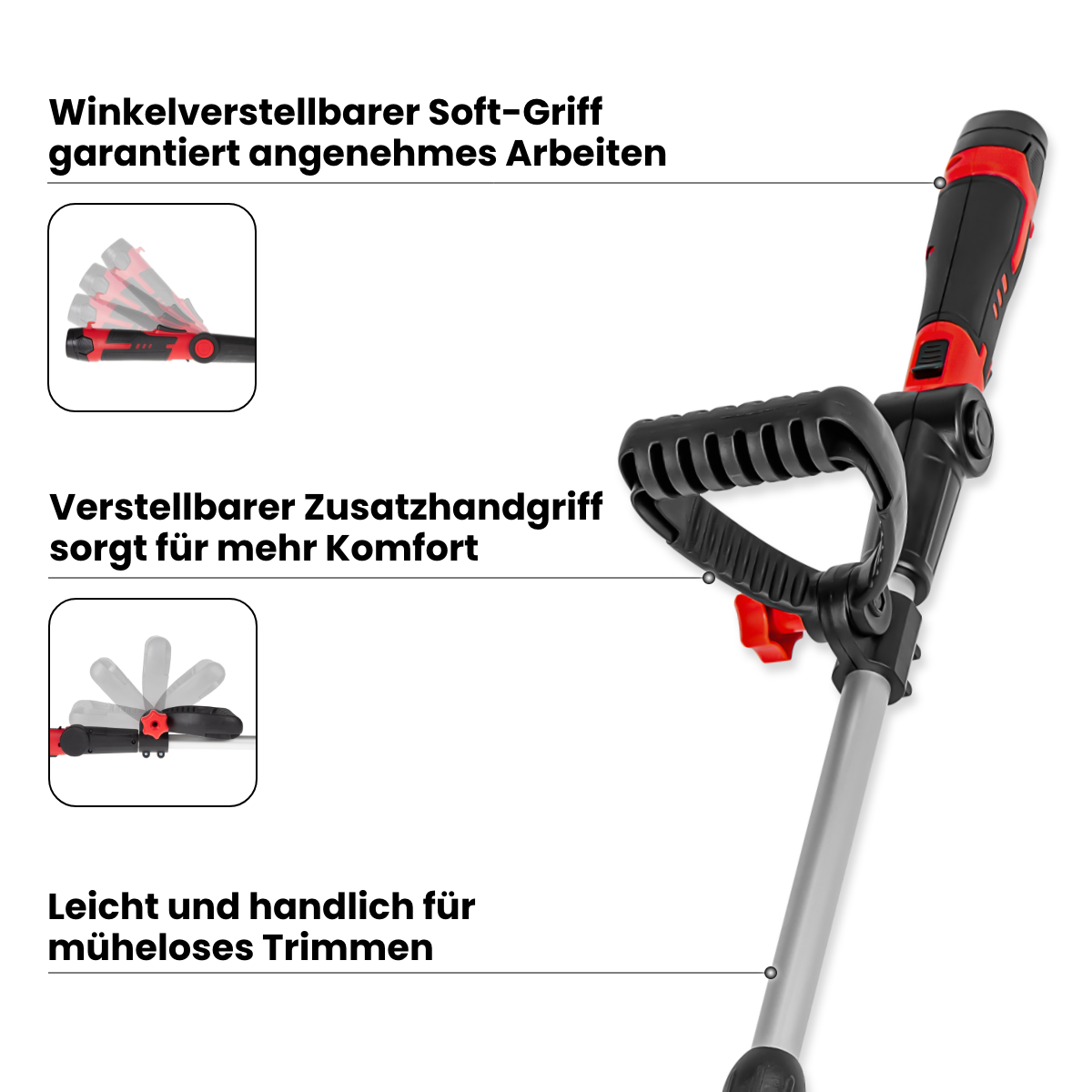 Akku-Rasentrimmer 12 V mit 2 Akkus