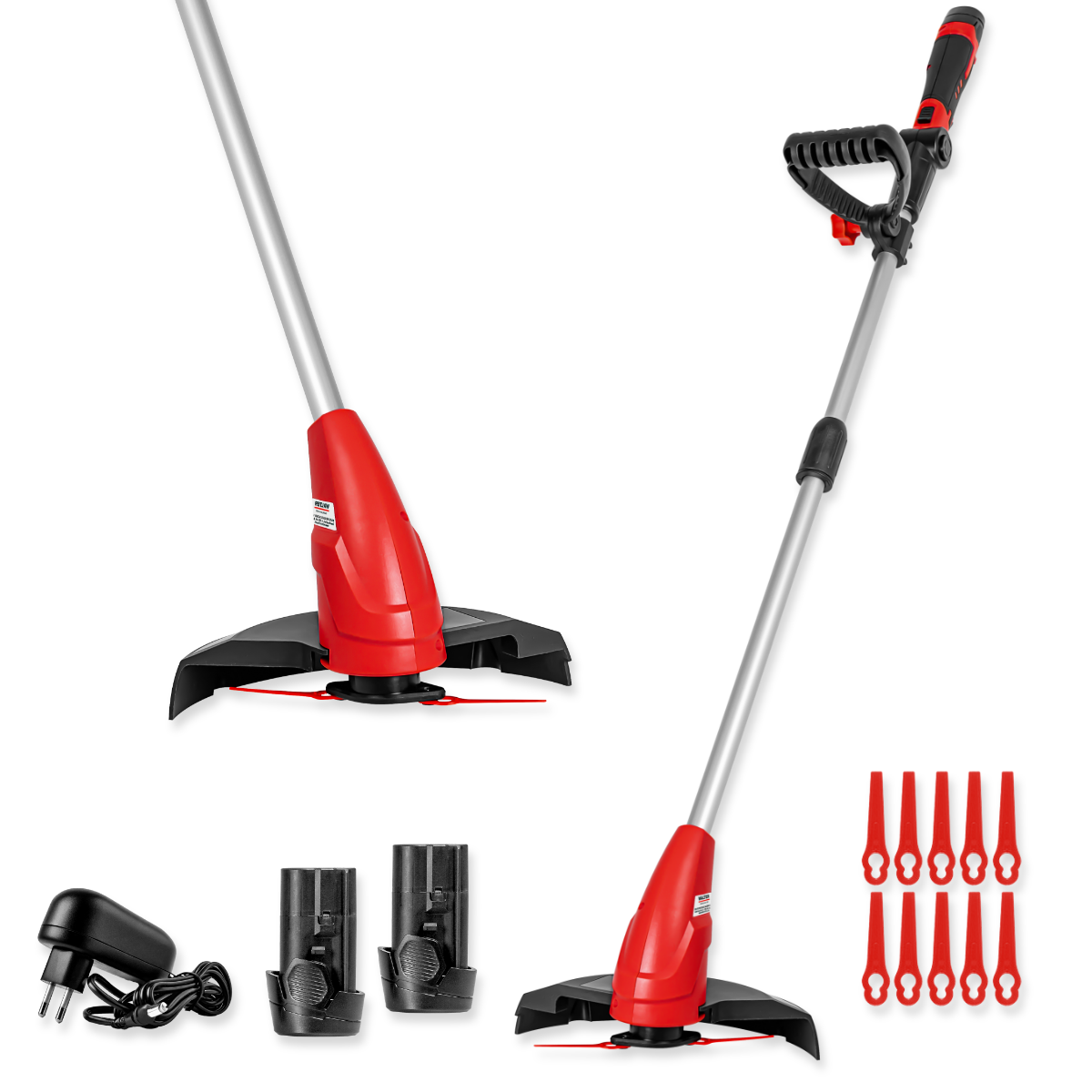 Akku-Rasentrimmer 12 V mit 2 Akkus