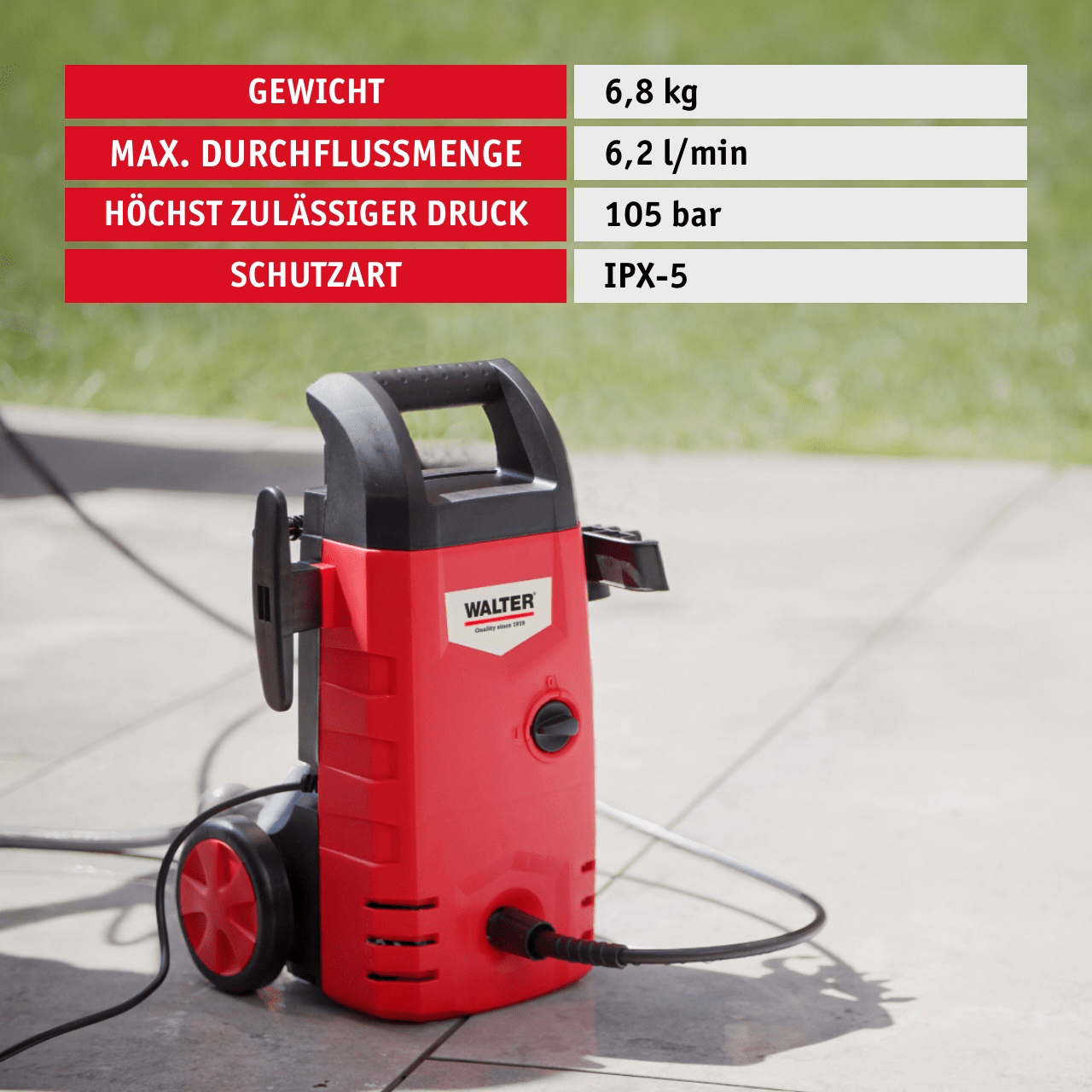 WALTER Hochdruckreiniger 1400 W