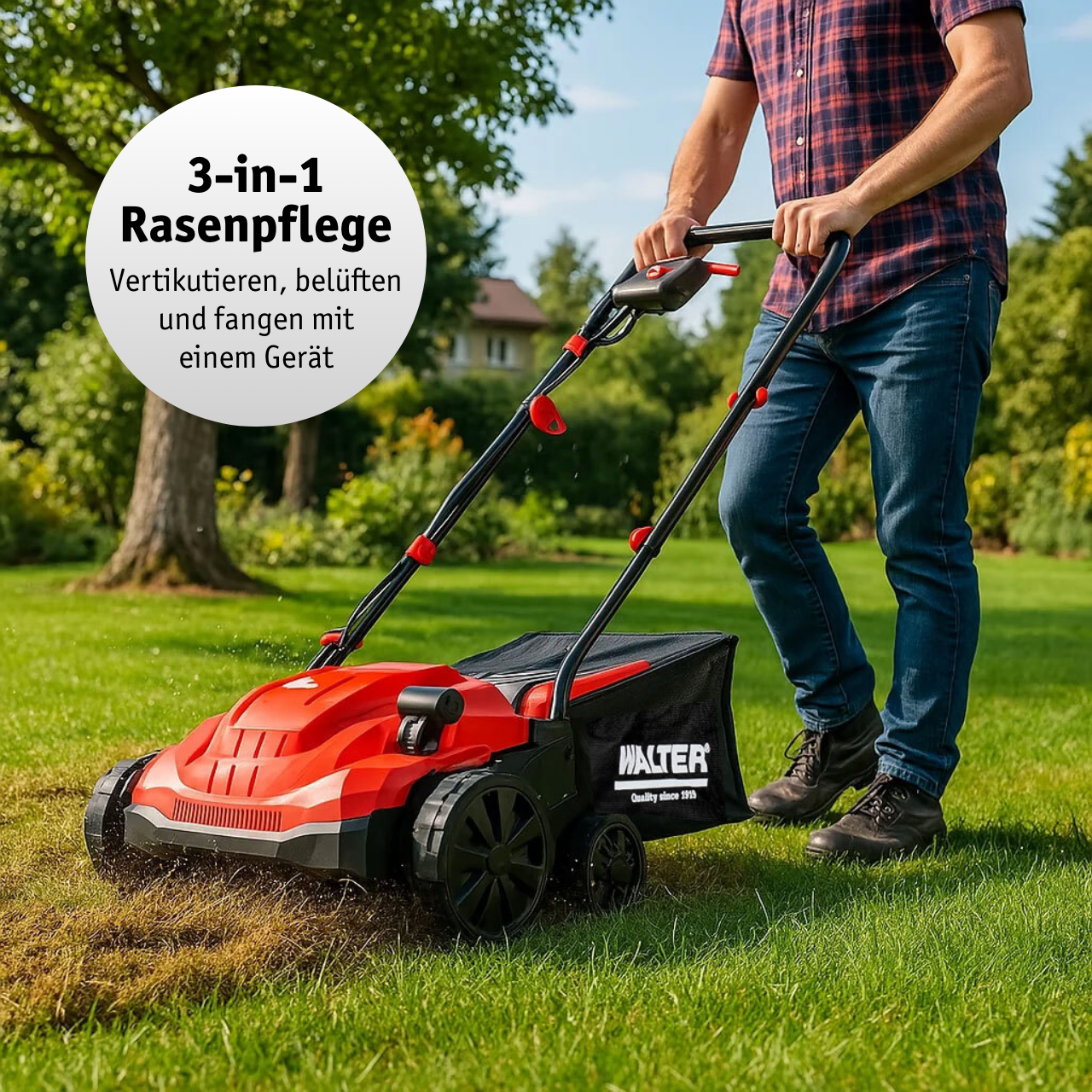 Elektro-Vertikutierer und Rasenlüfter 1500 W