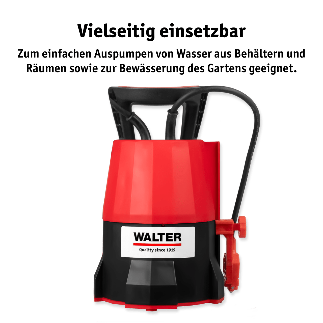 WALTER Klarwasser Tauchpumpe "extra flach" 400 W