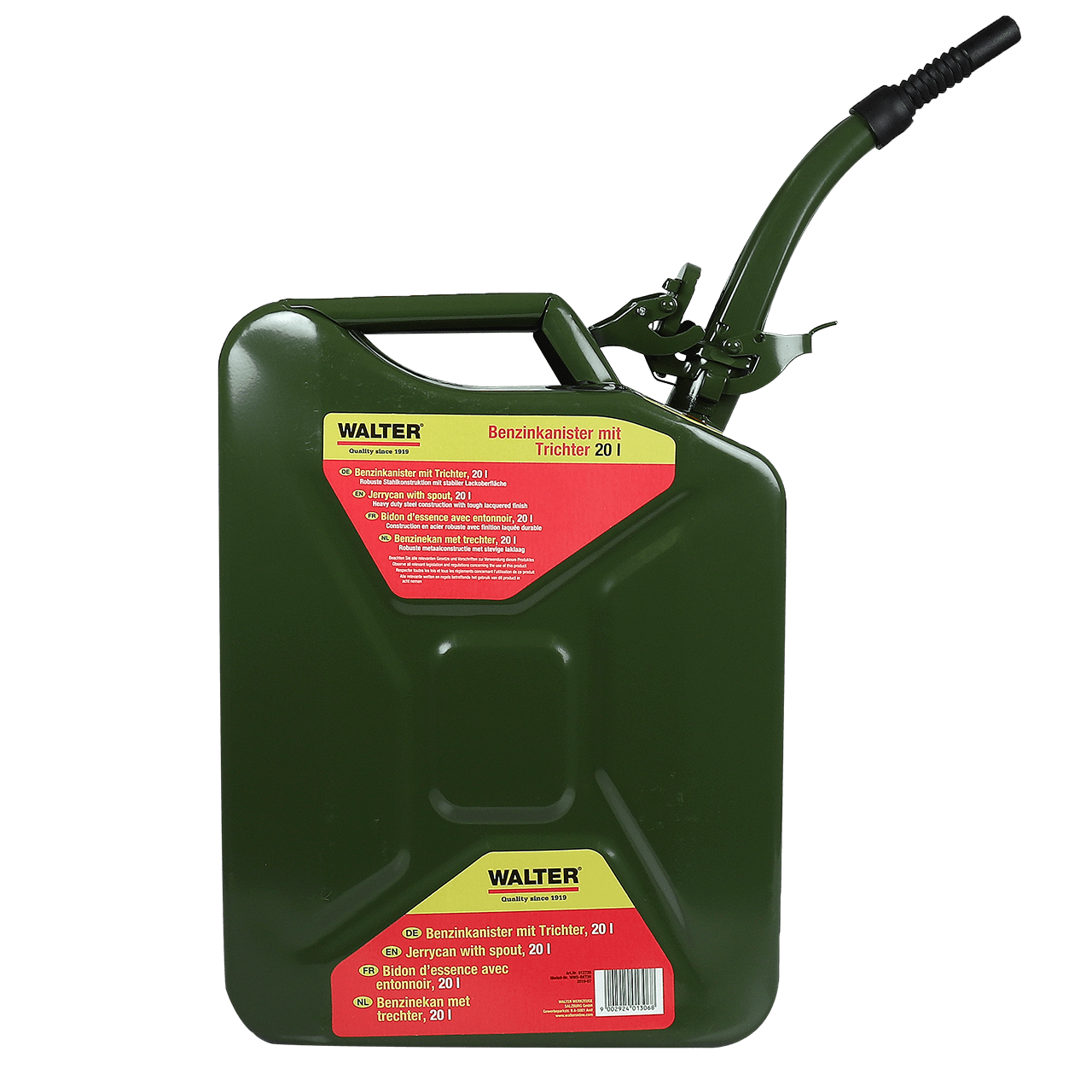 WALTER 20L Benzinkanister-Trichter-Set 2-tlg.