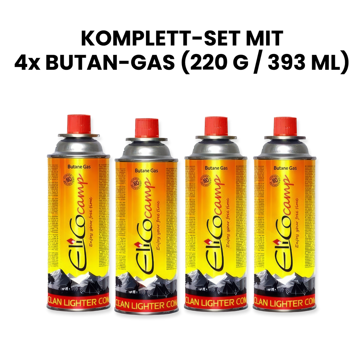 Unkrautbrenner inkl. 4x Butan Gaskartuschen
