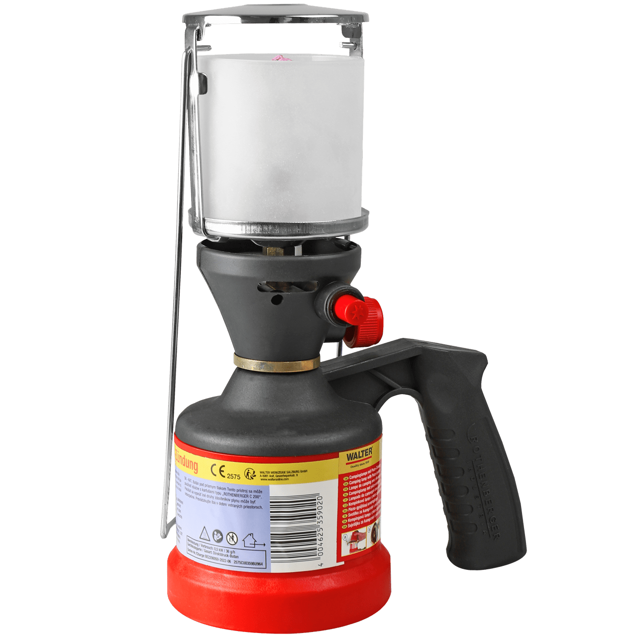 WALTER Camping-Lampe Piezo