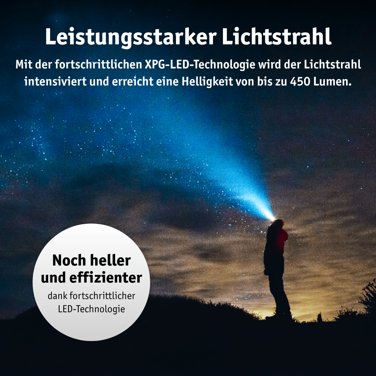 WALTER LED-Stirnlampe 450 lm