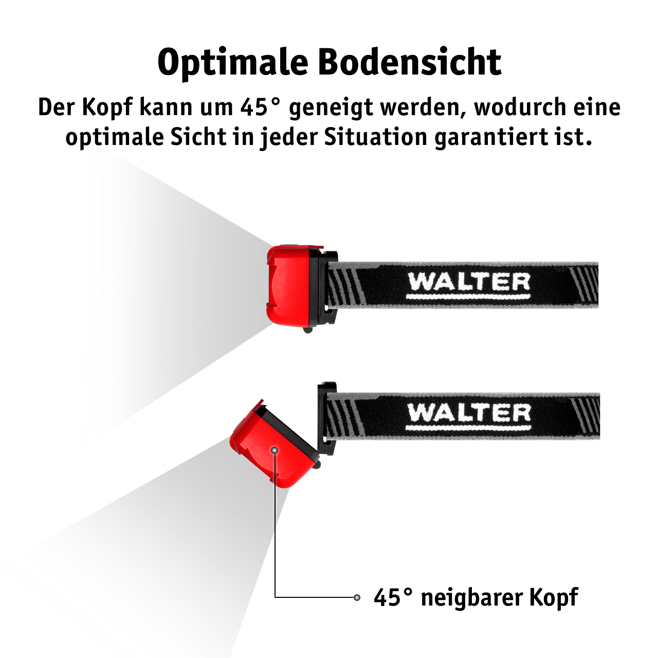 WALTER LED-Stirnlampe 450 lm
