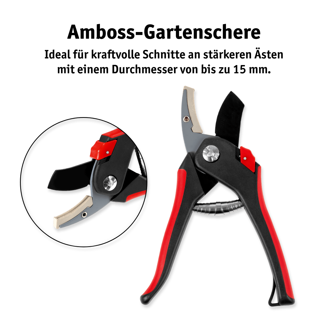 WALTER Gartenscheren Set Bypass- und Amboss-Schere 2-tlg.