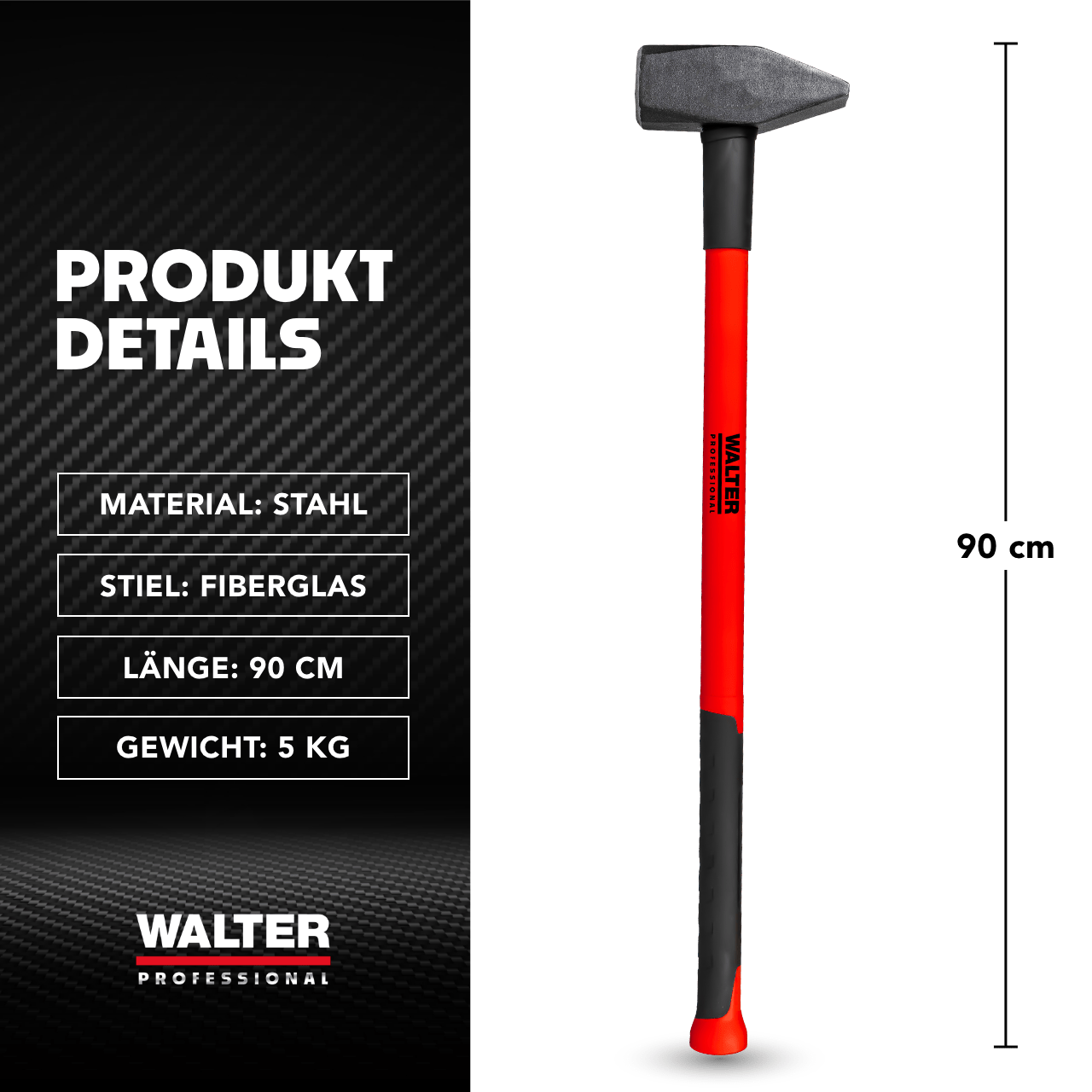 WALTER Professional Vorschlaghammer 5 kg
