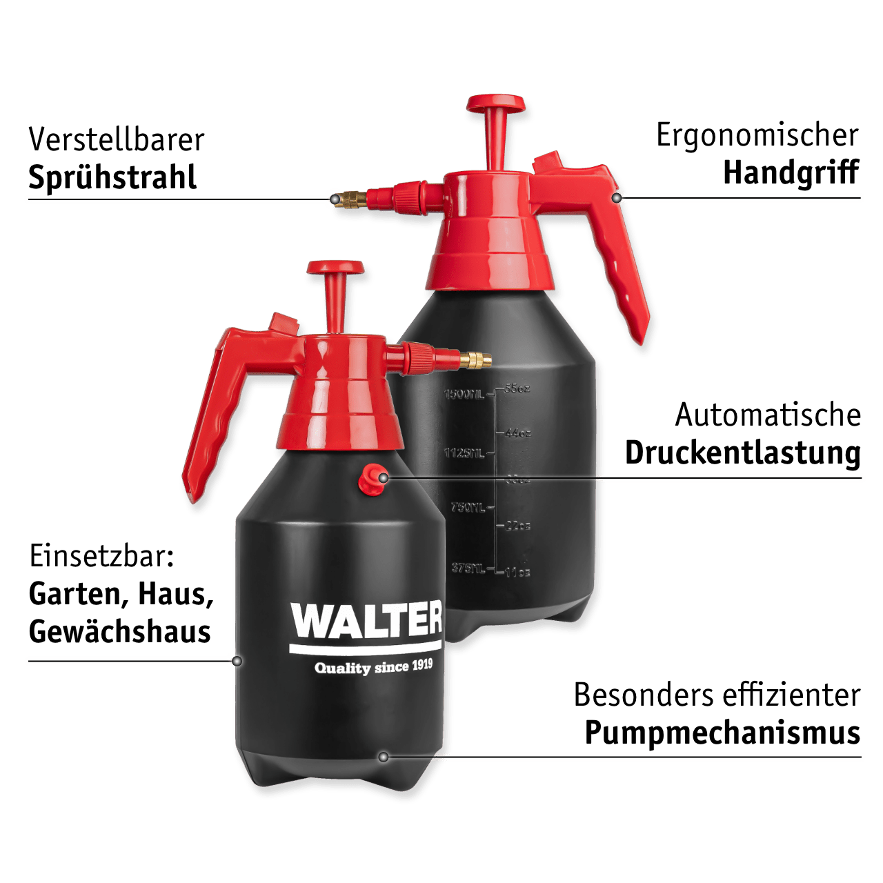 WALTER Drucksprühgerät 1,5 Liter