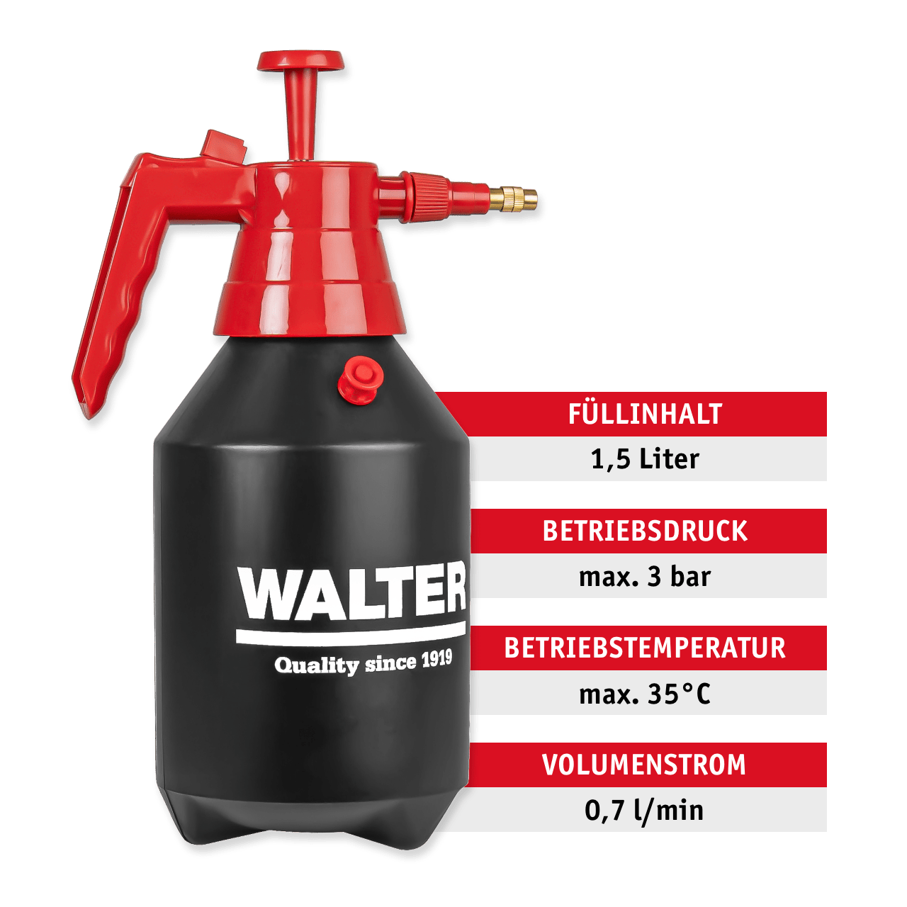 WALTER Drucksprühgerät 1,5 Liter