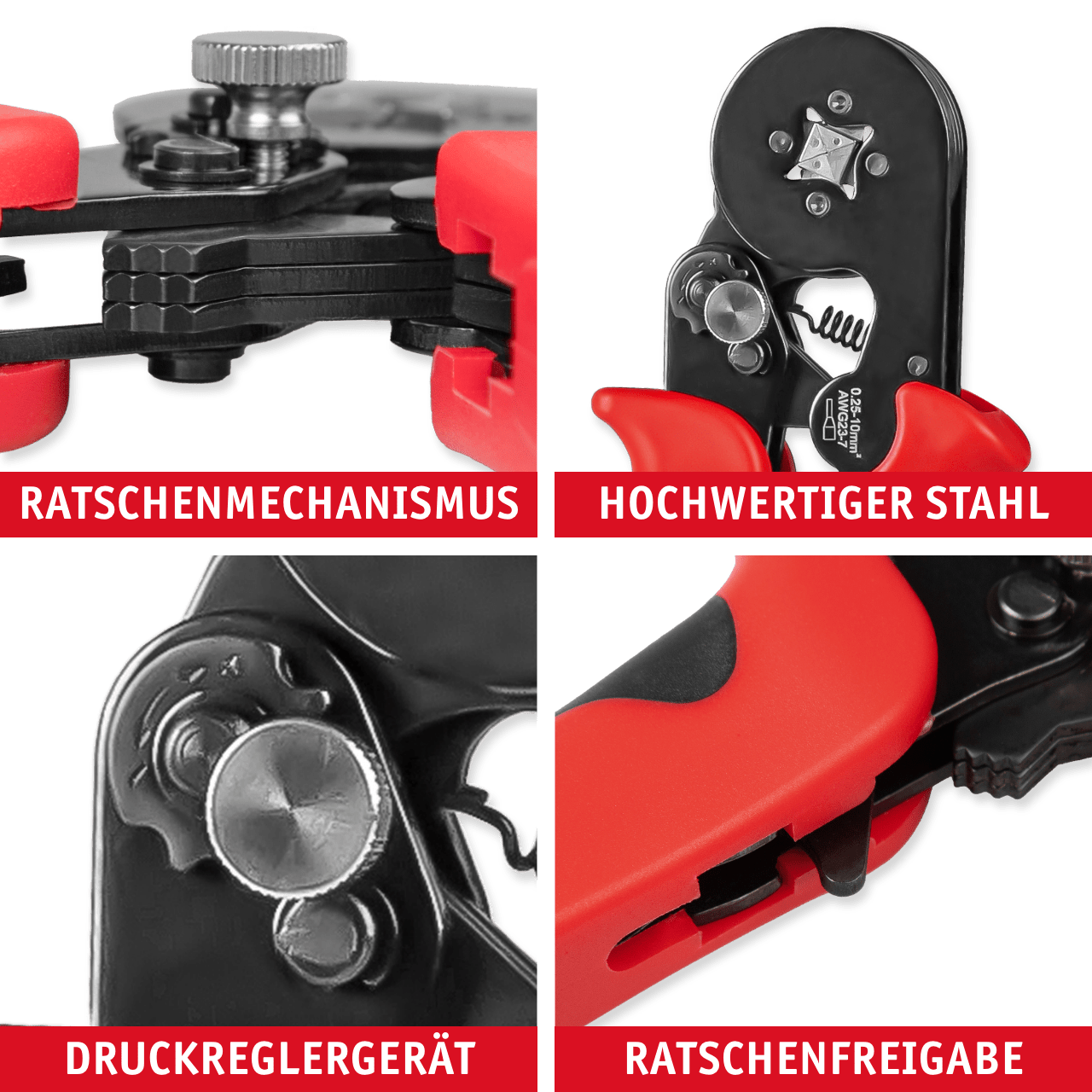 WALTER Crimpzange mit 1800 - tlg. Aderendhülsen - Set