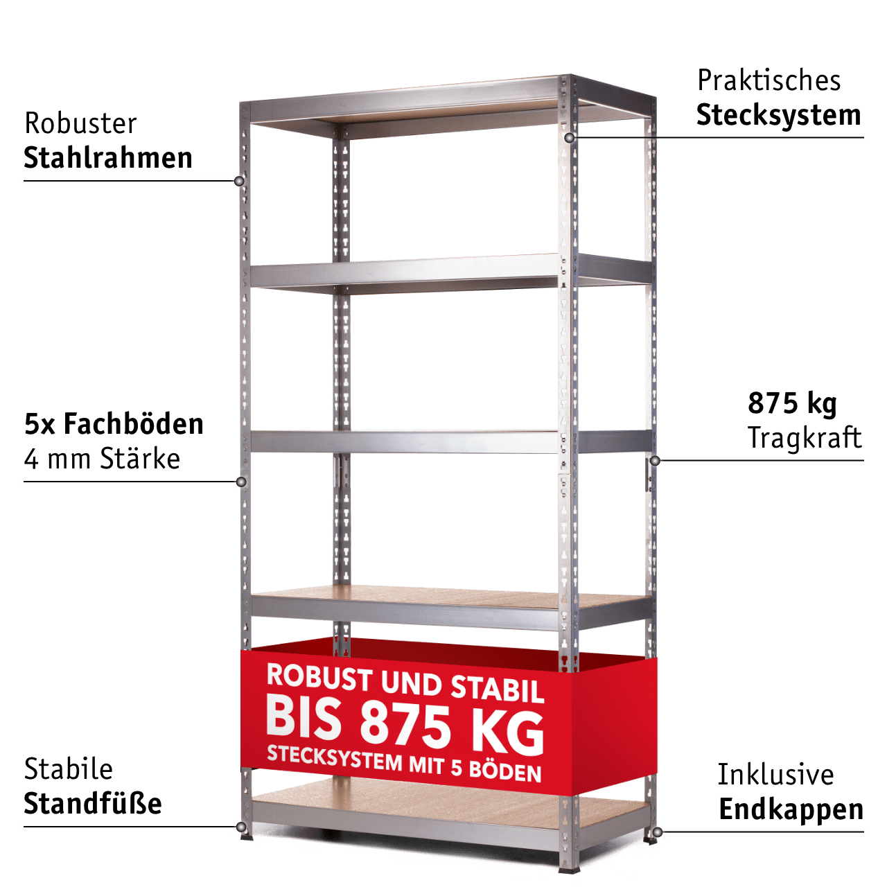 WALTER Schwerlastregal 875 kg