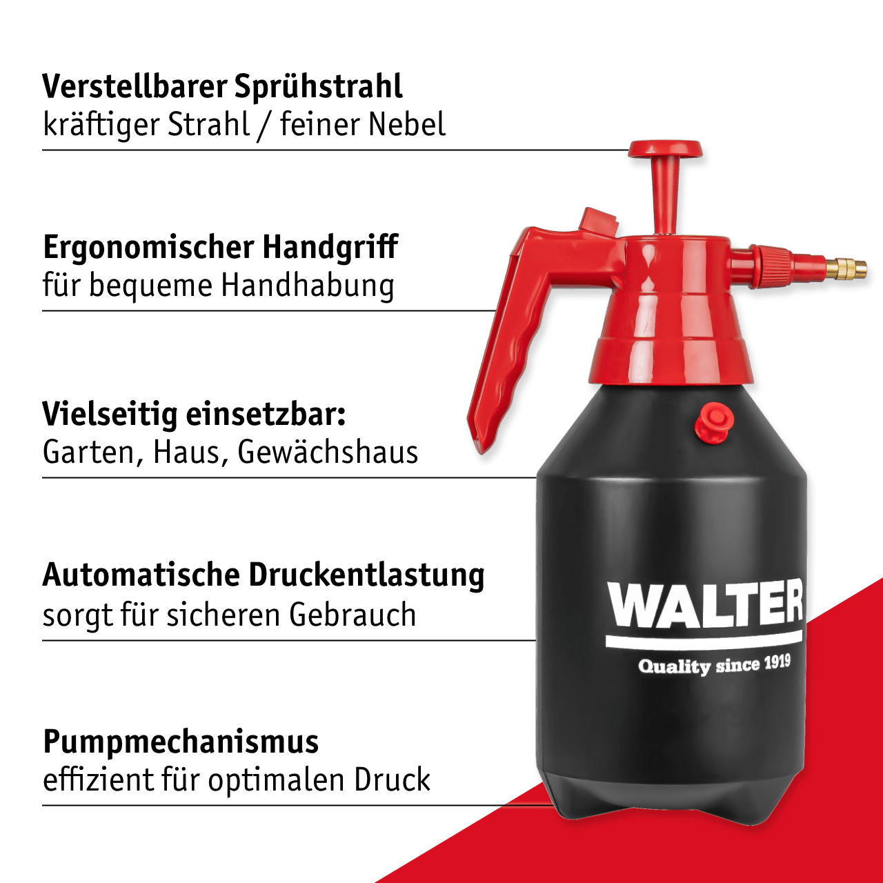 WALTER Drucksprühgeräte - Set 1,5 & 5 l