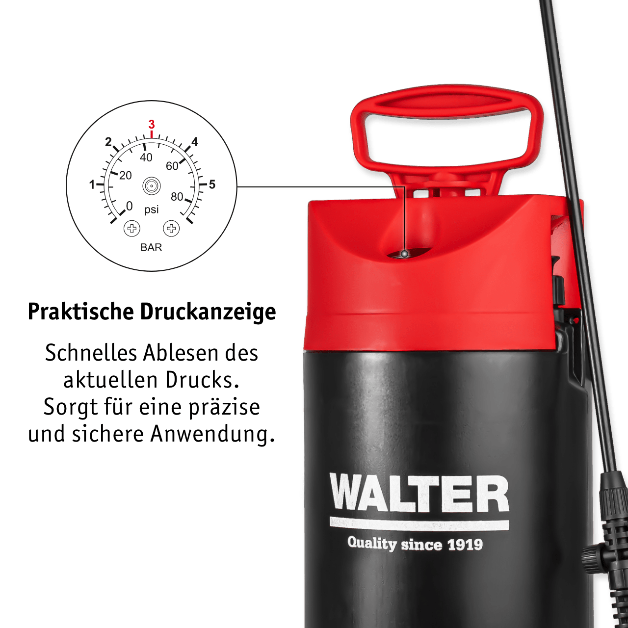 WALTER Drucksprühgeräte - Set 1,5 & 5 l