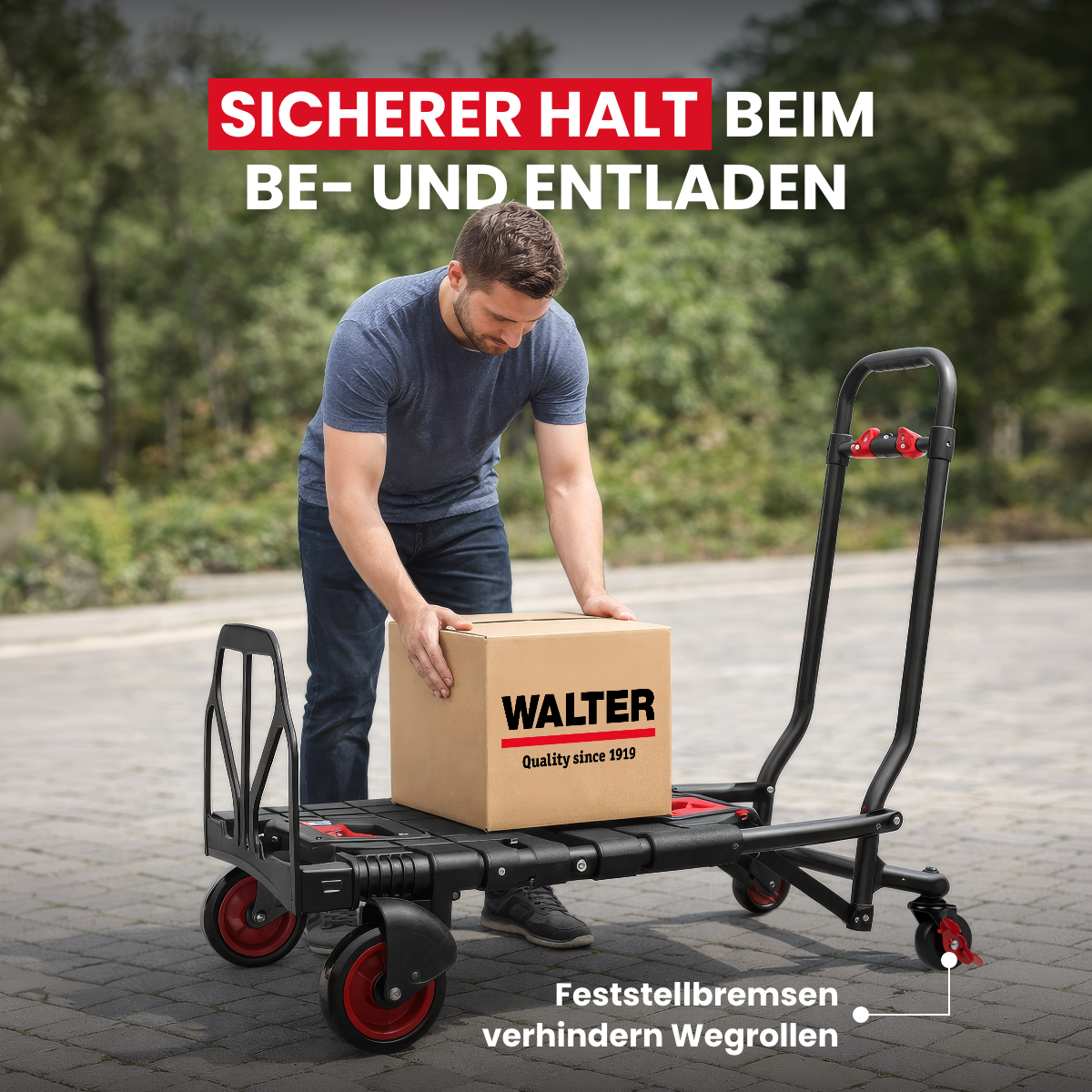 2-in-1 Transportwagen und -karre, inkl. elastischer Fixierbänder