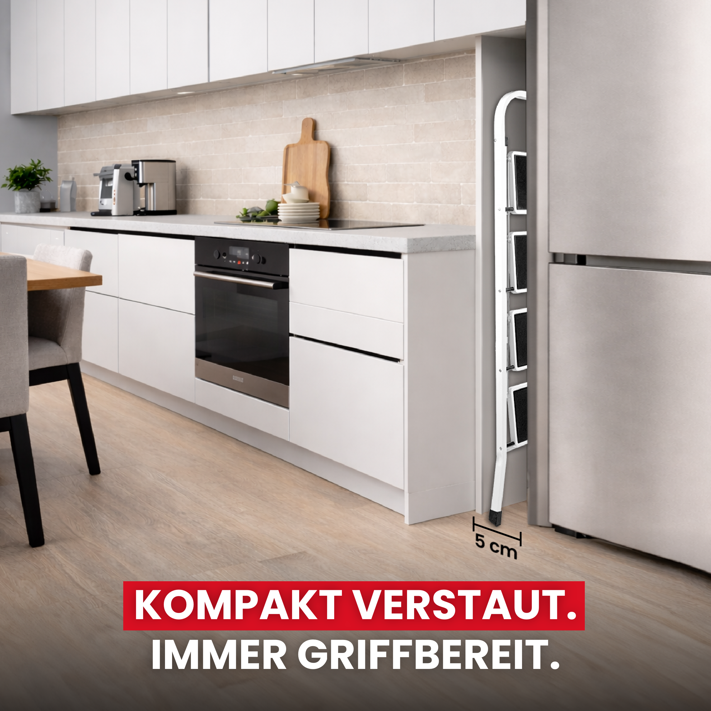 4-Stufen Leitertritt, klappbar