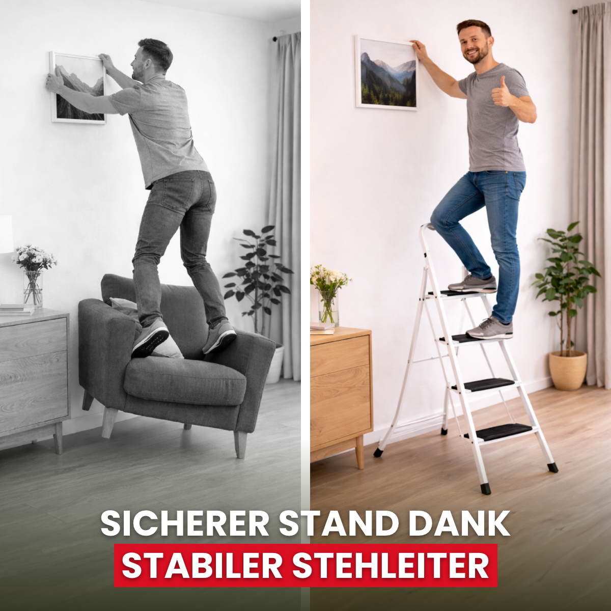 4-Stufen Leitertritt, klappbar