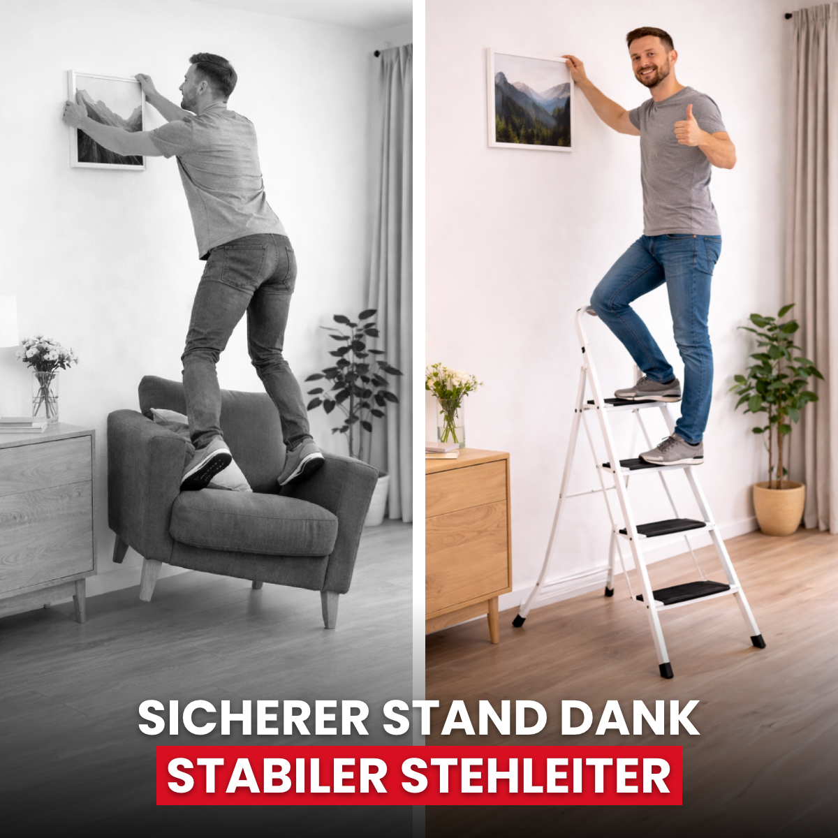 4-Stufen Leitertritt, klappbar