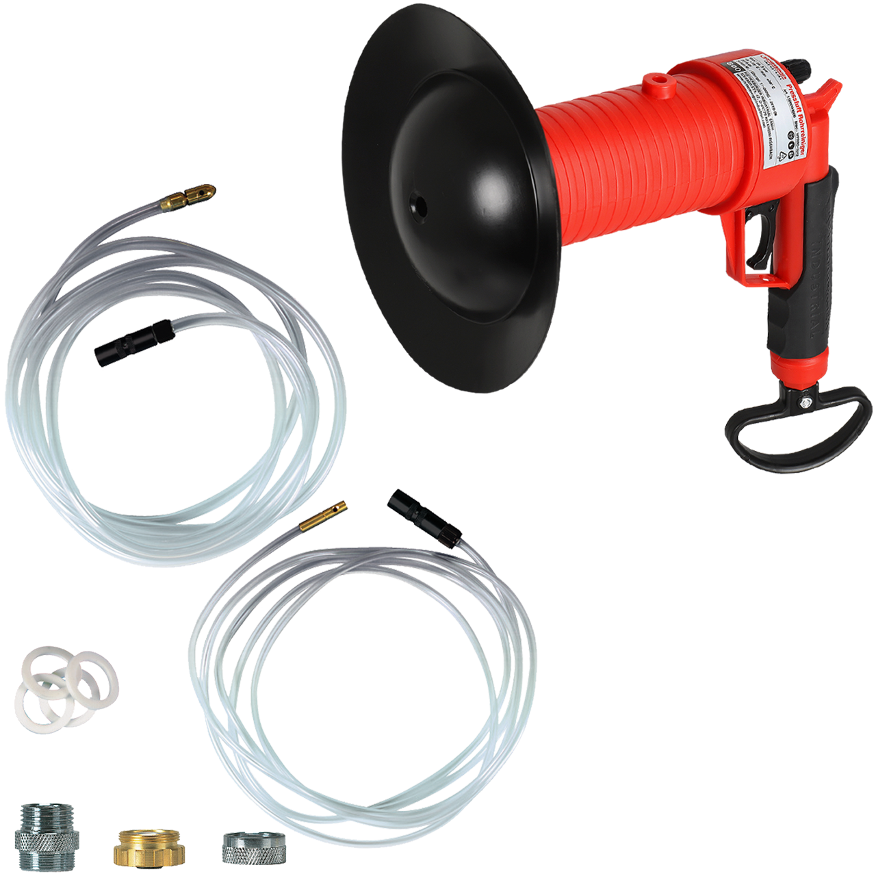 Compressed air pipe cleaner & drain cleaner