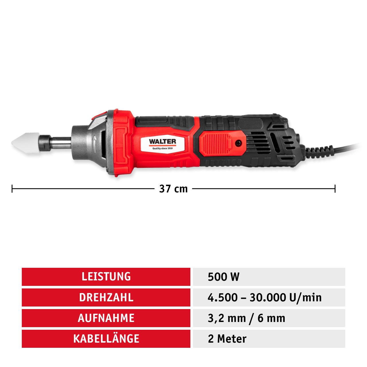 WALTER Geradschleifer 500 W