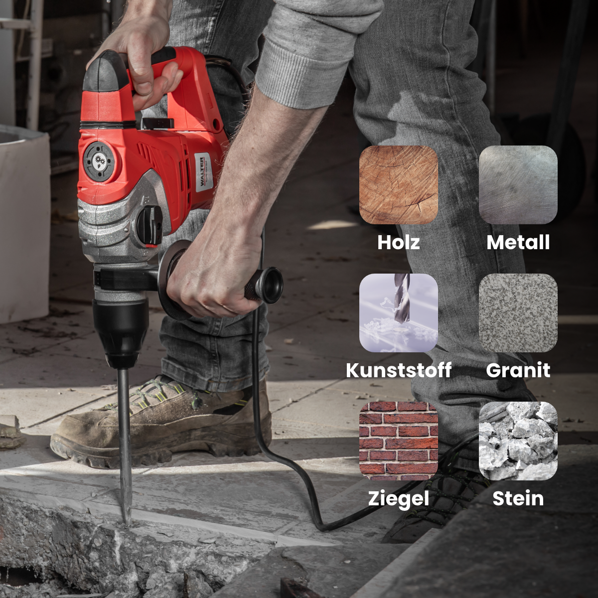 1500 W drill and chisel hammer