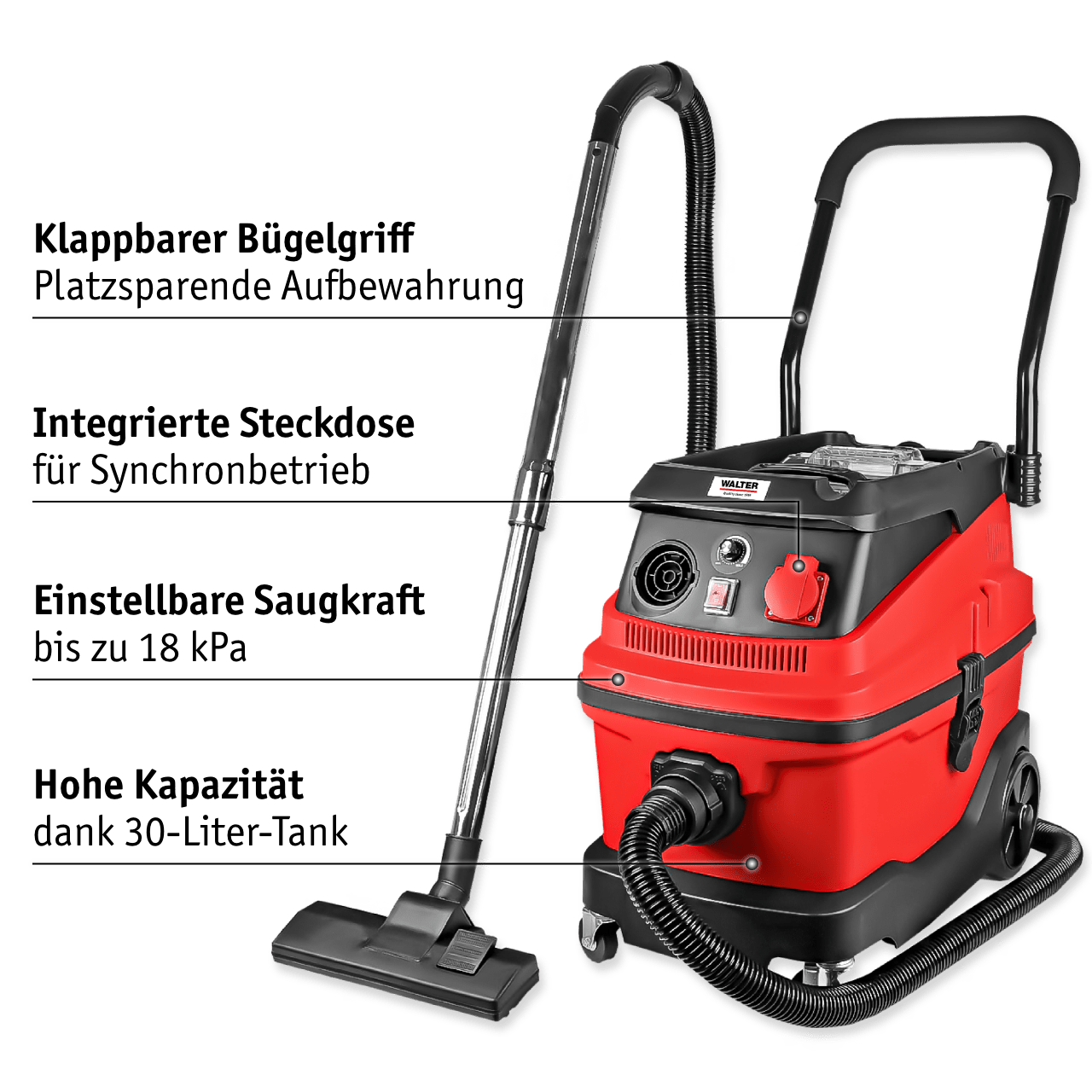 WALTER Multifunktionssauger 1 600 W