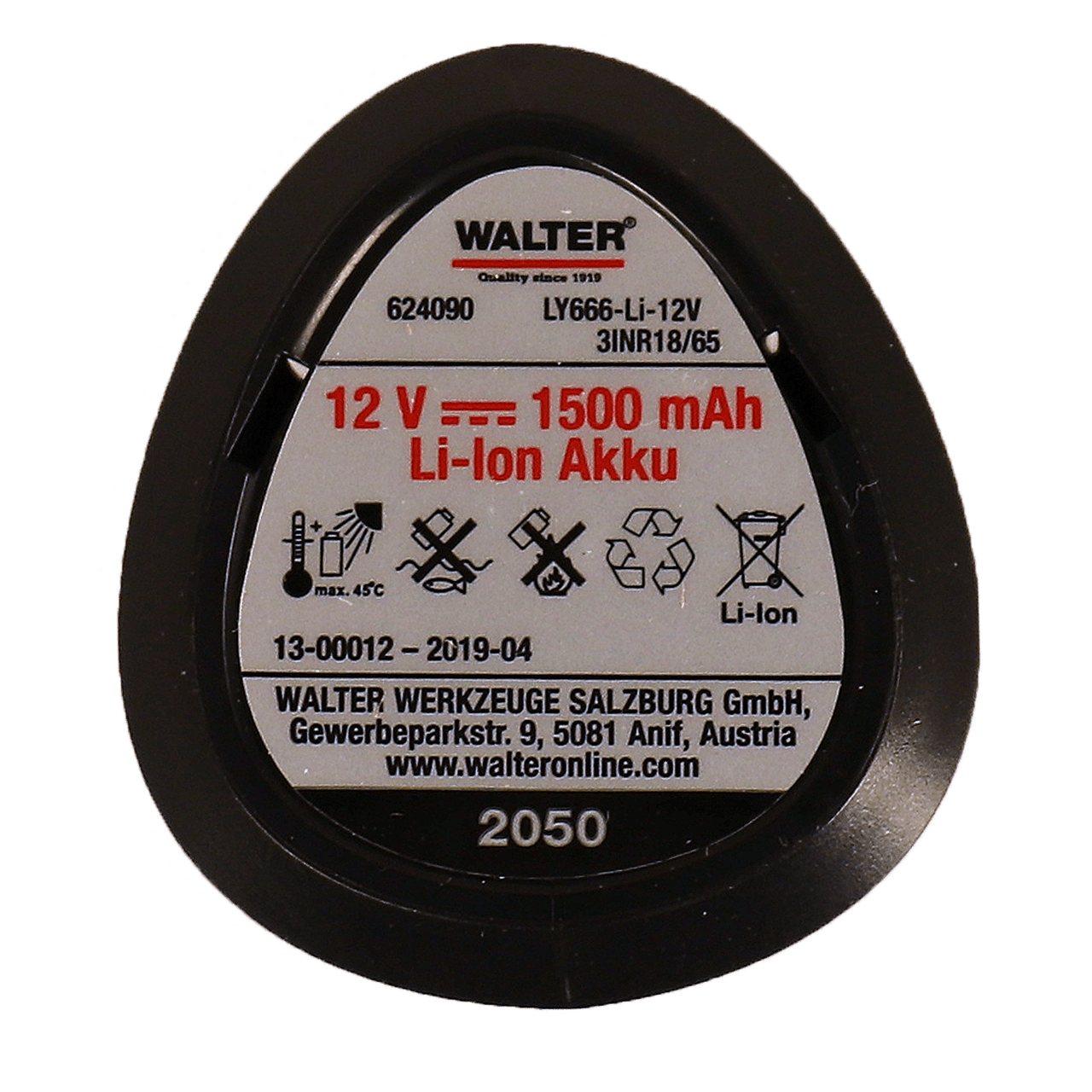 WALTER Ersatzakku 12 V
