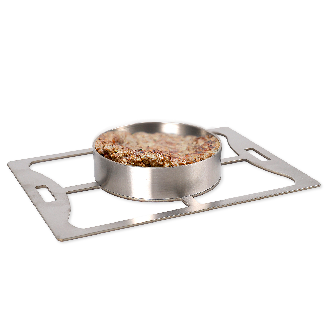 Burger grate with ring for roaster