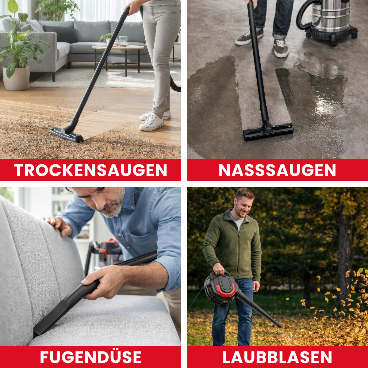 Nass-/Trockensauger und Bläser 1200 W