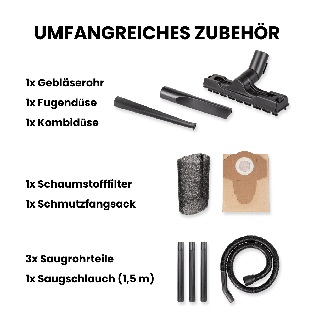 Nass-/Trockensauger und Bläser 1200 W