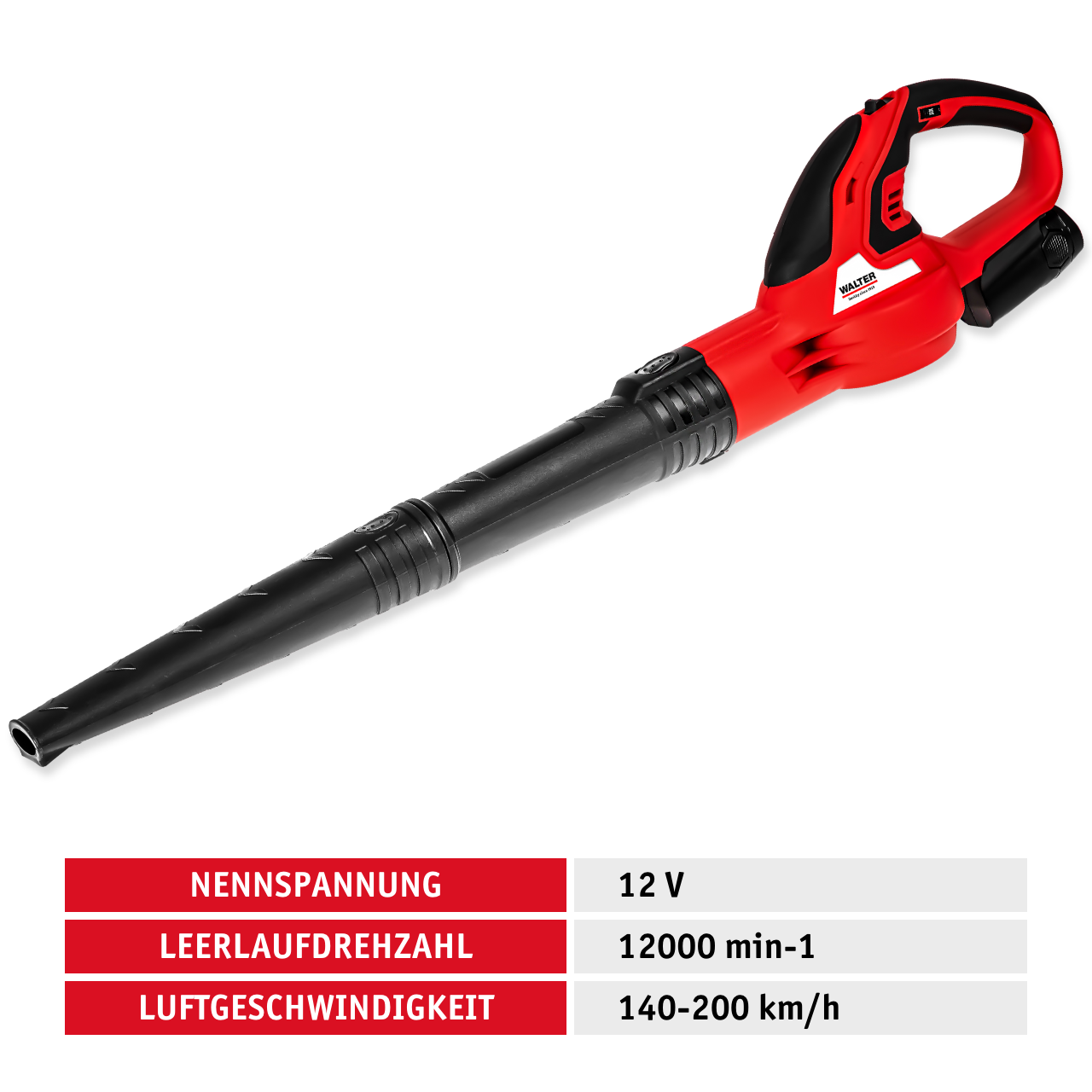 Walter Li-Ion cordless leaf blower 12 V