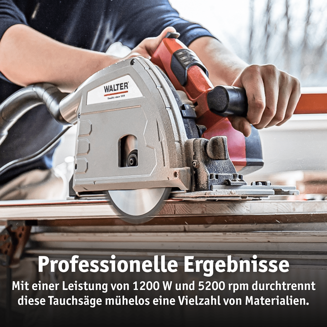 WALTER Tauchsäge mit Führungsschiene