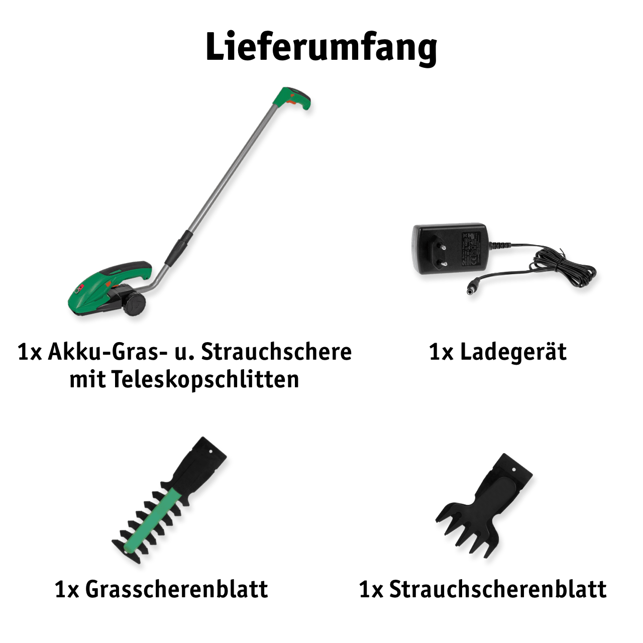 Multibrand Repacked Li - Ion Akku - Gras - und Strauchschere 7,2 V