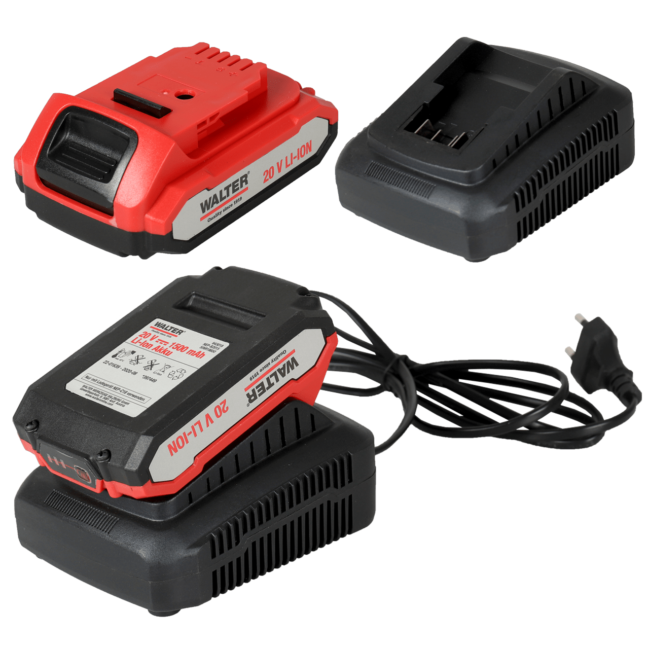 WALTER Li-Ion Akku-Schlagbohrschrauber Brushless 20 V