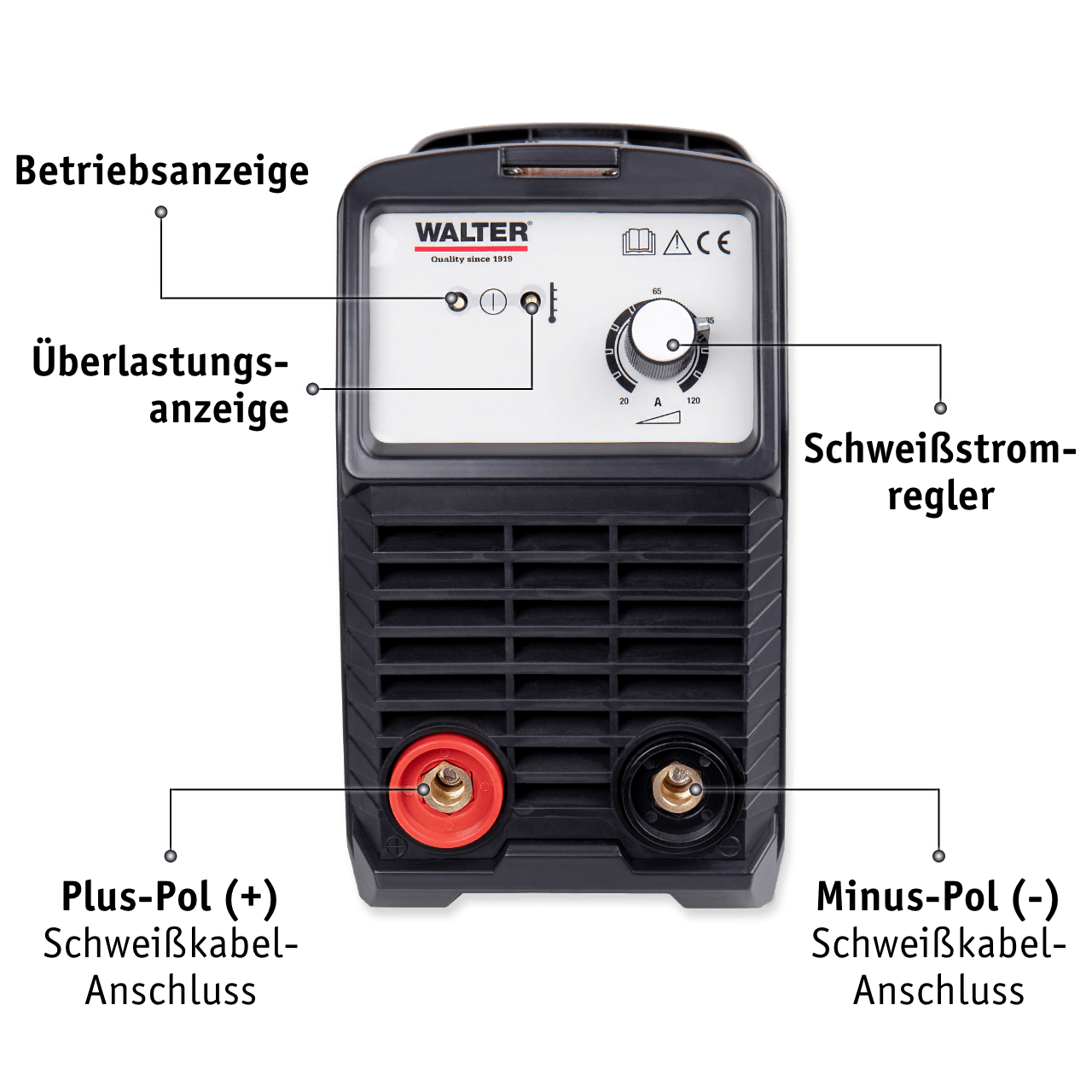 WALTER Tragbares Inverter - Schweißgerät 120 A
