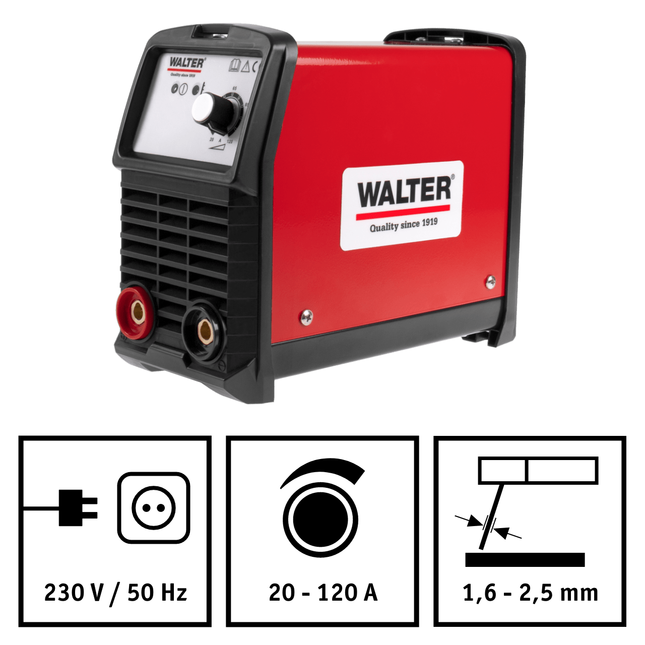 WALTER Tragbares Inverter - Schweißgerät 120 A