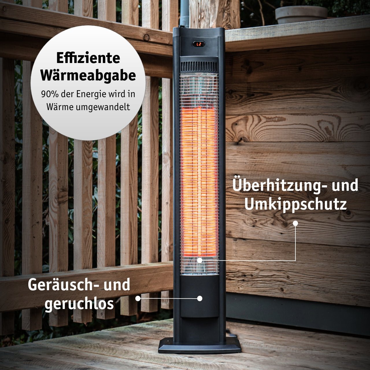 WALTER Infrarot Standheizstrahler 2000 W