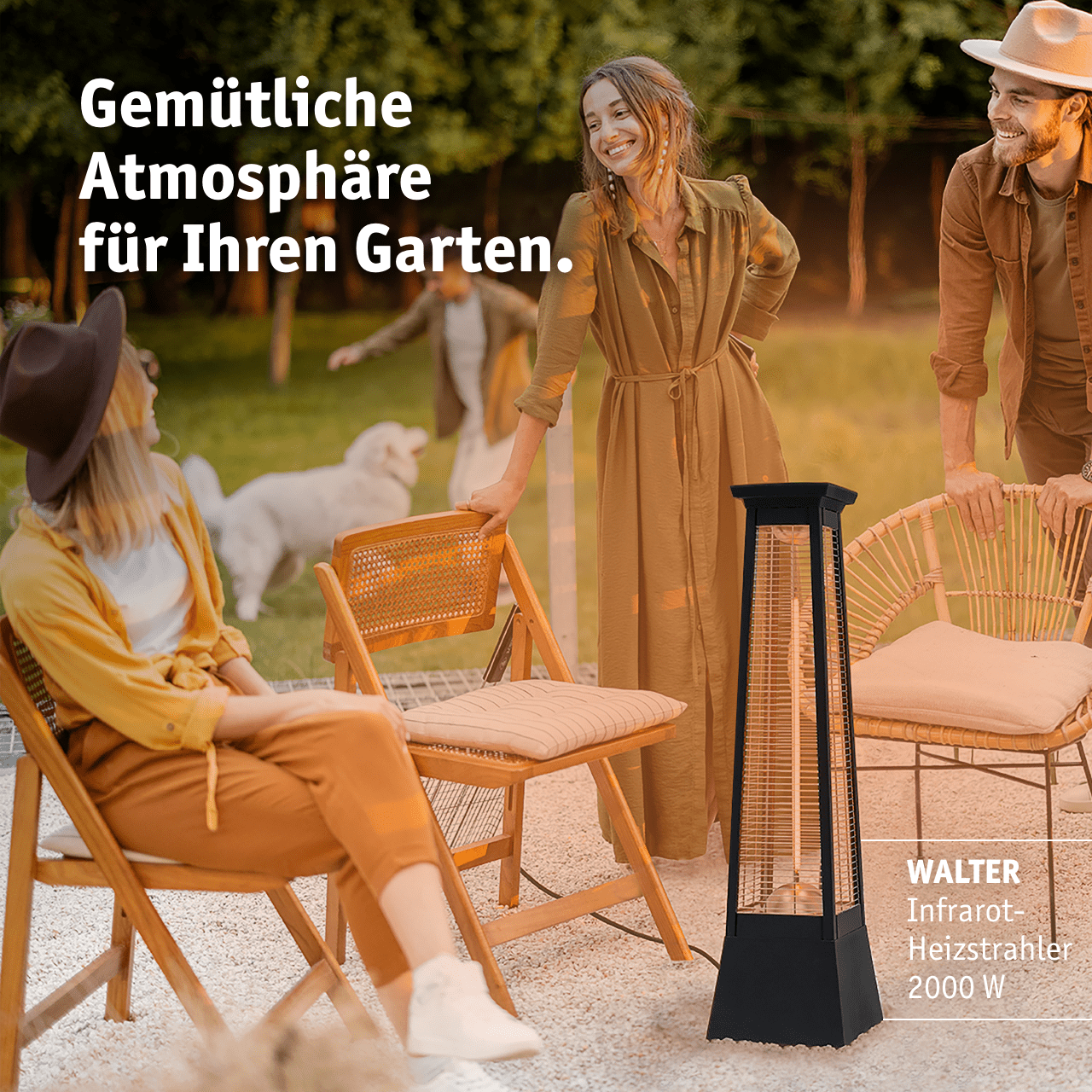 WALTER Infrarot-Standheizstrahler Terrasse