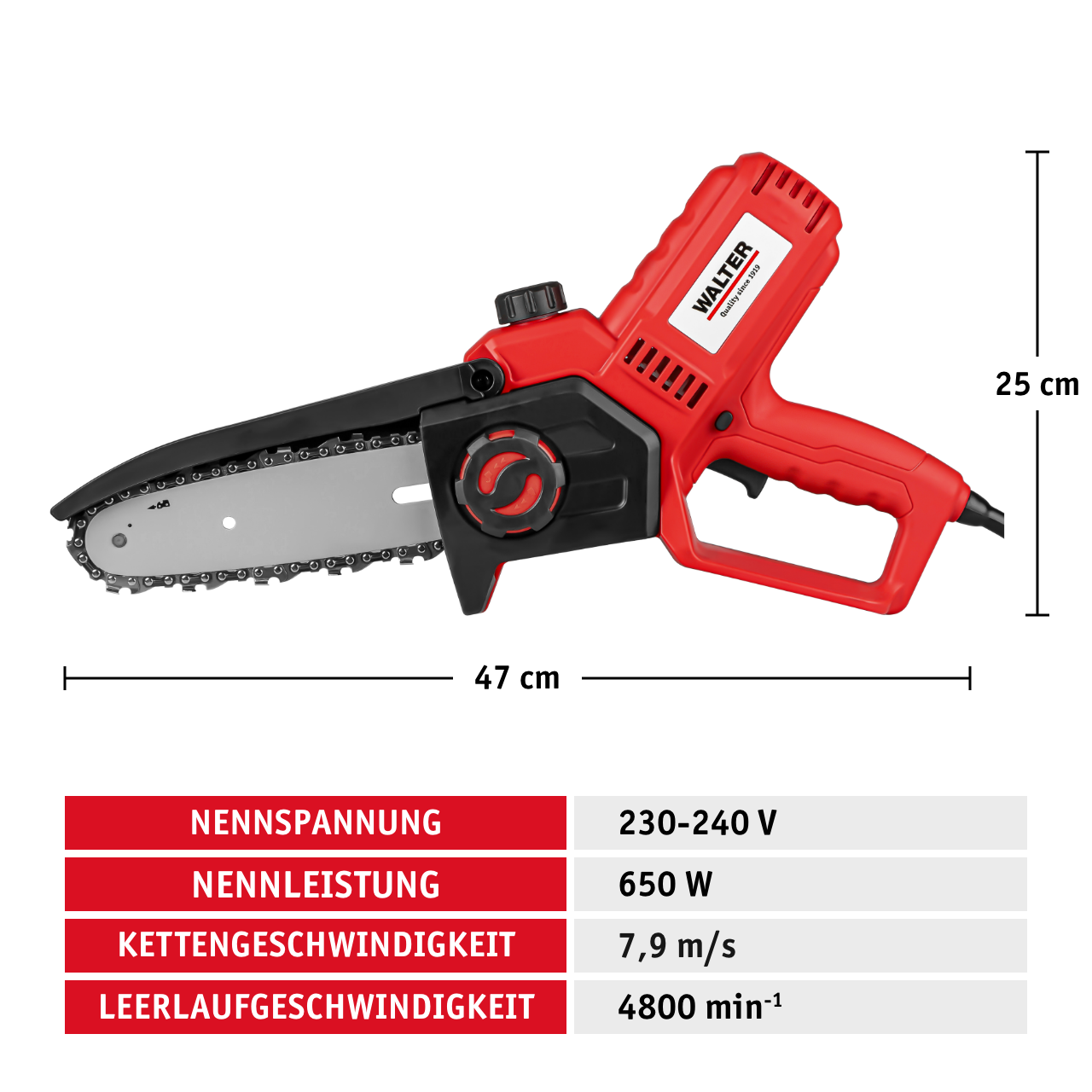 Elektro-Kettensäge 650 W