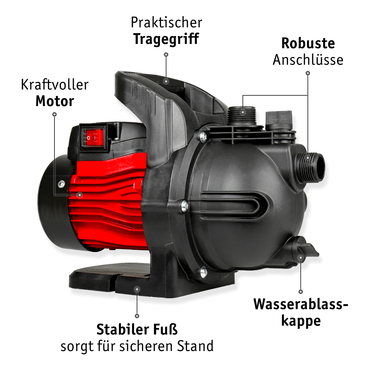 WALTER Gartenpumpe 600 W