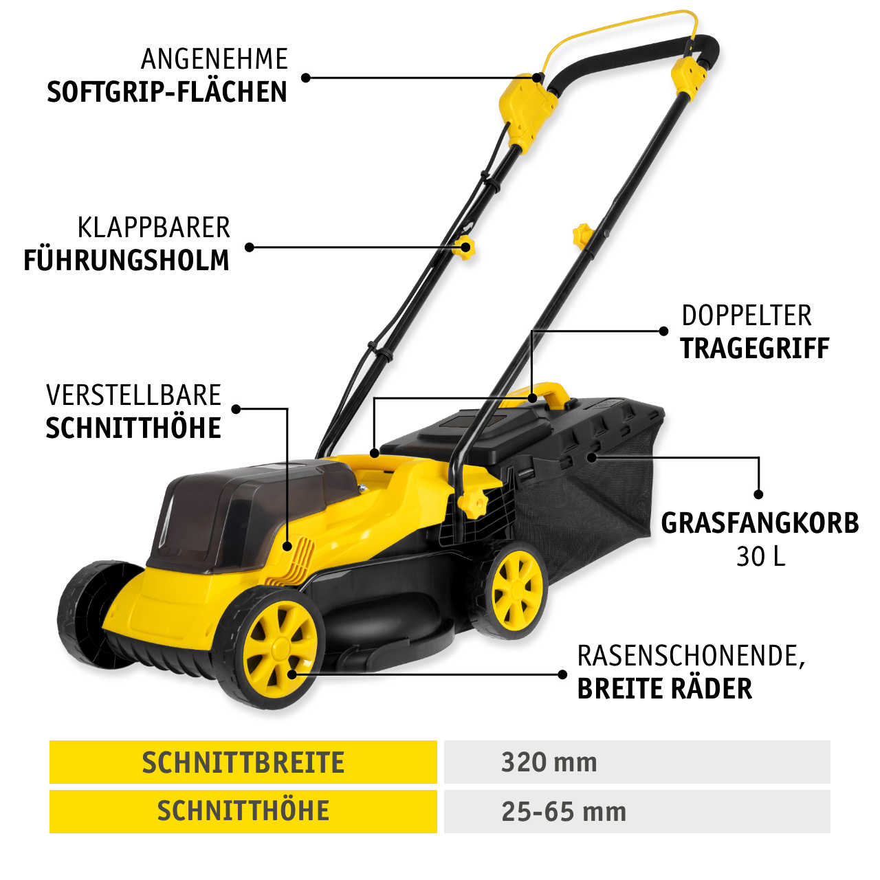 Mister Tool Akku-Rasenmäher 20 V