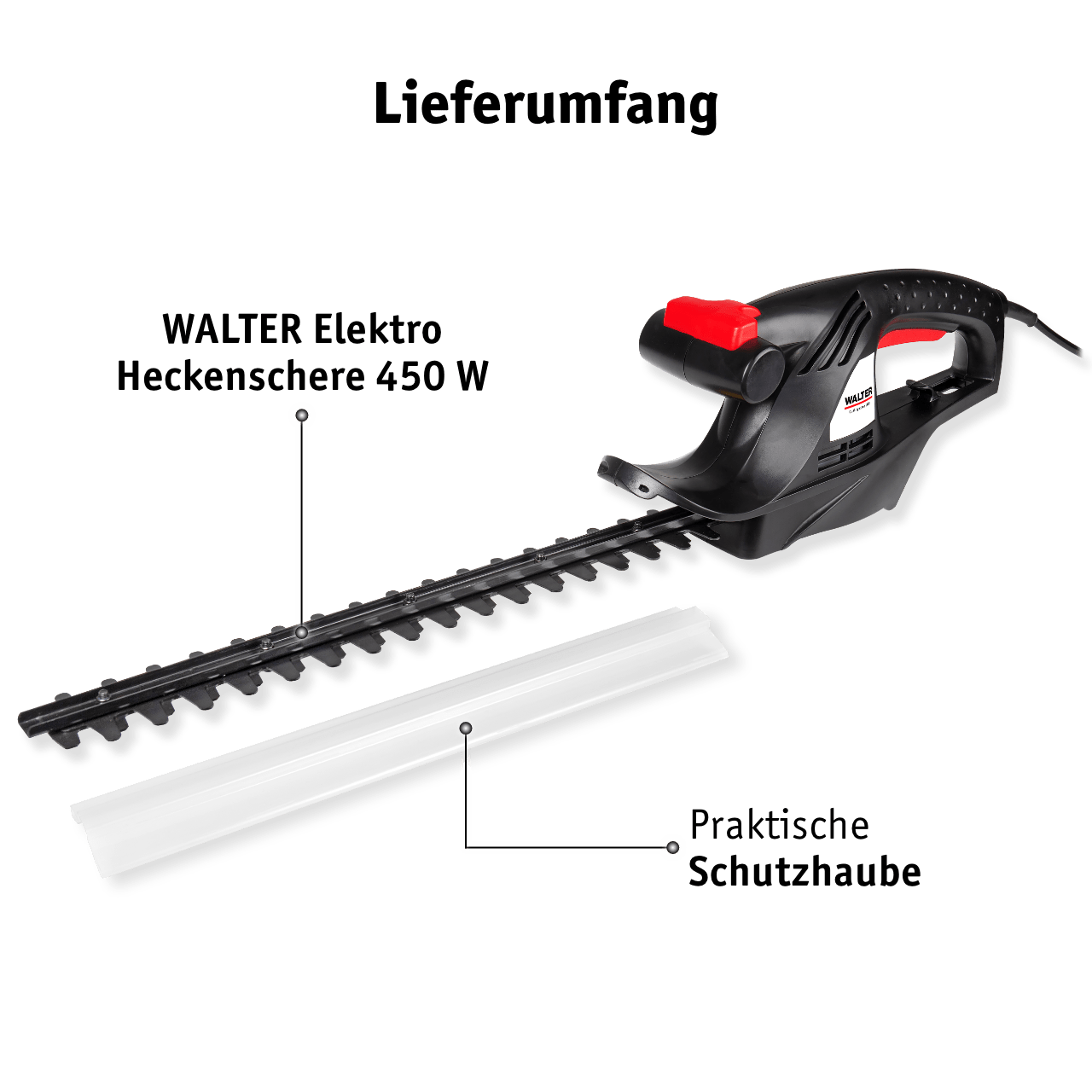 WALTER Elektro - Heckenschere 450 W