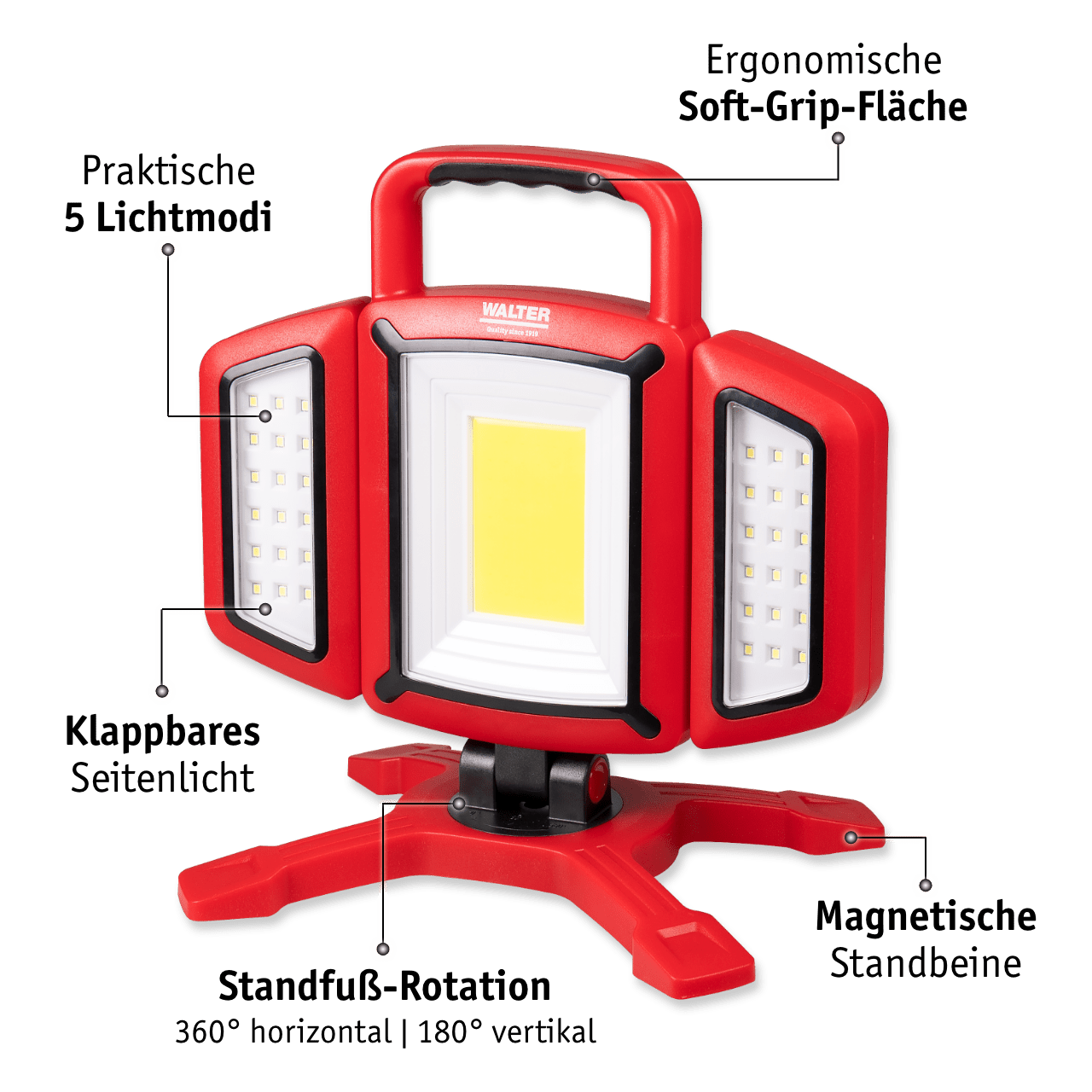 WALTER Multidirektionale Arbeitsleuchte 30 W