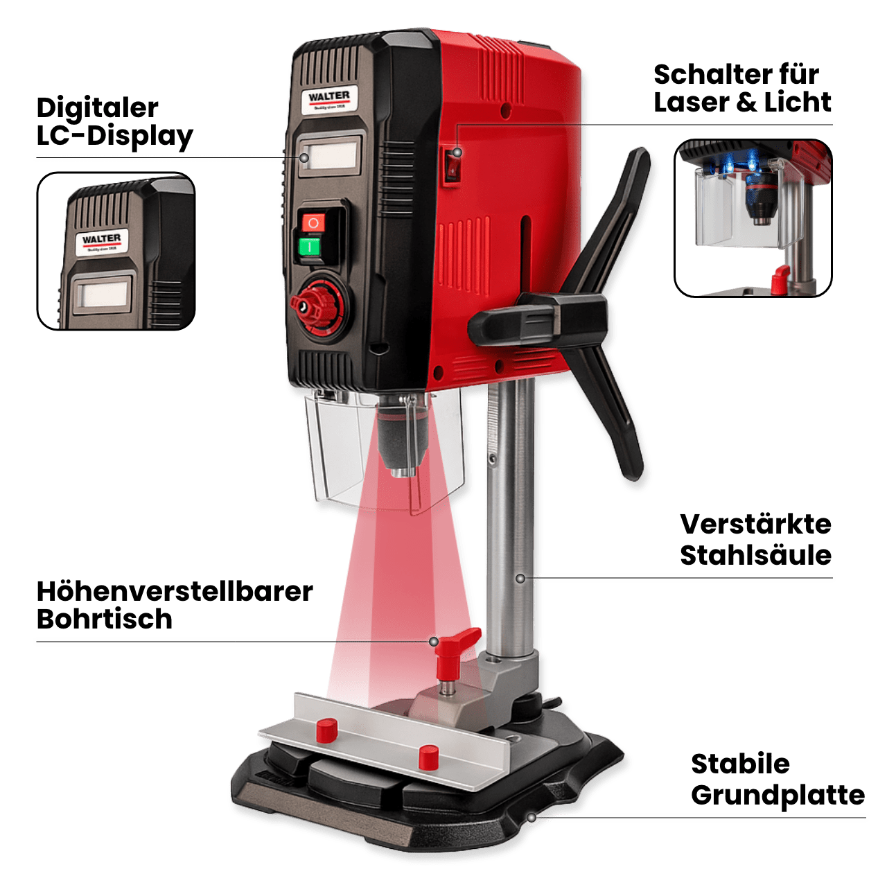 WALTER Tischbohrmaschine 900 W