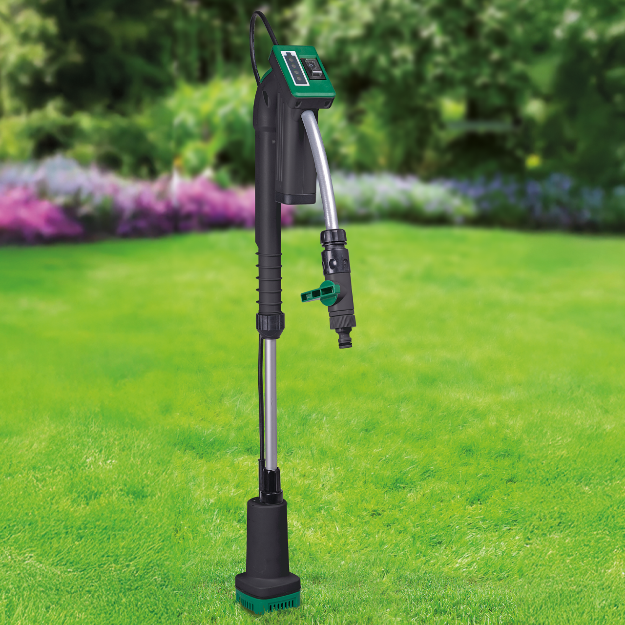 Li-Ion Akku-Regenfasspumpe 12 V + 2 Akkus